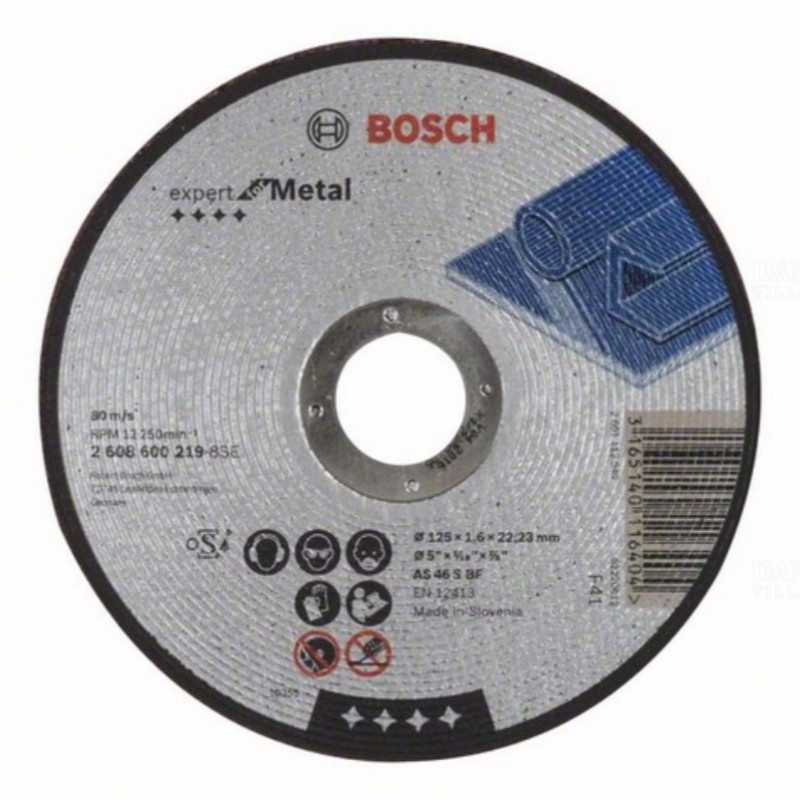 Bosch fém vágótárcsa egyenes 125x1,6mm Expert for Metal (2608600219)