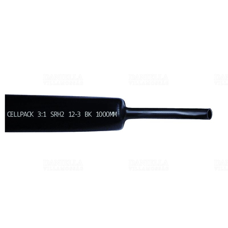 Zsugorcső  12-3mm gyantás 1m-es Cellpack SRH2 127417