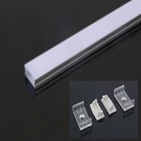LED szalaghoz alumínium sín szett oldalfali sín 20mm-es szalaghoz, 2fm+ opál tak