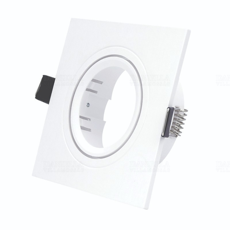 DEL1562 deLux  beépíthető/süllyesztett spotlámpa műanyag, négyzetes, fehér, billenthető LED GU10/MR16 keret