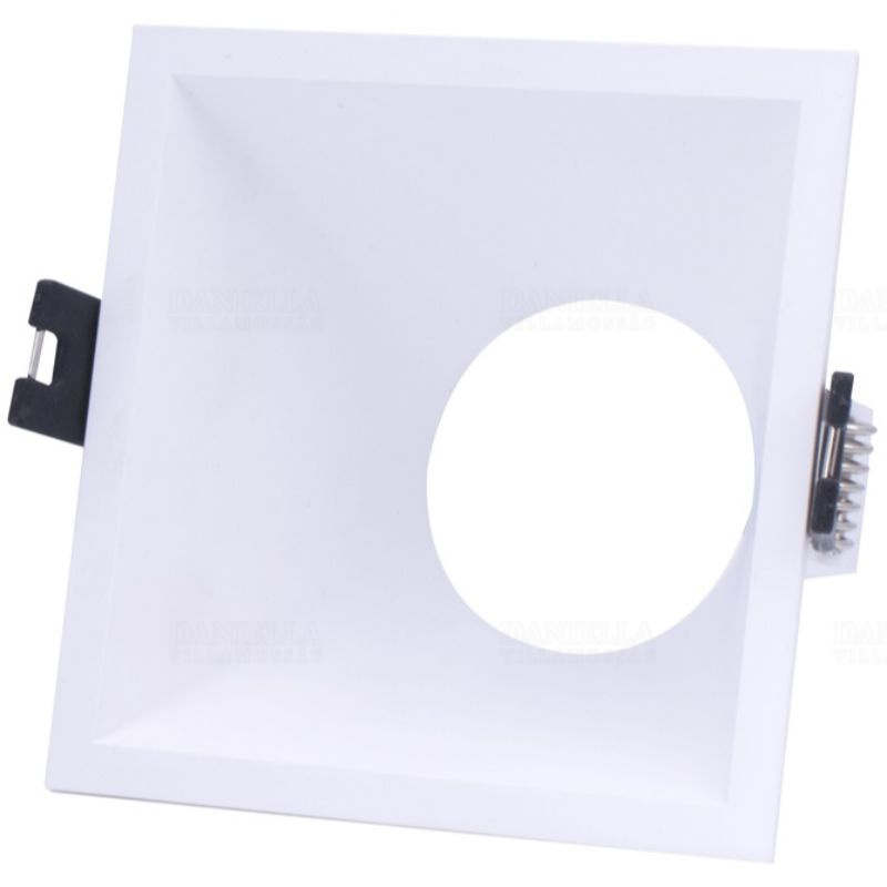 DEL1563 Beépíthető spotlámpa fix süllyesztett fehér műanyag négyzetes LED GU10/MR16 keret deLux – Készlet erejéig!!!
