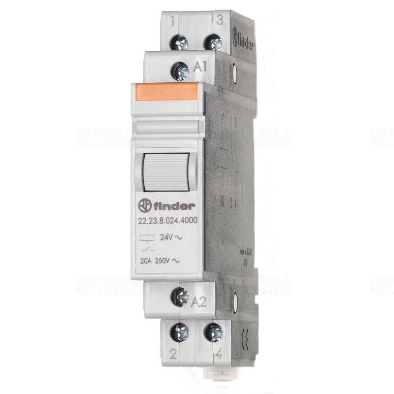 Relais modulaire 2NC 20A 24V DC, AgSnO2