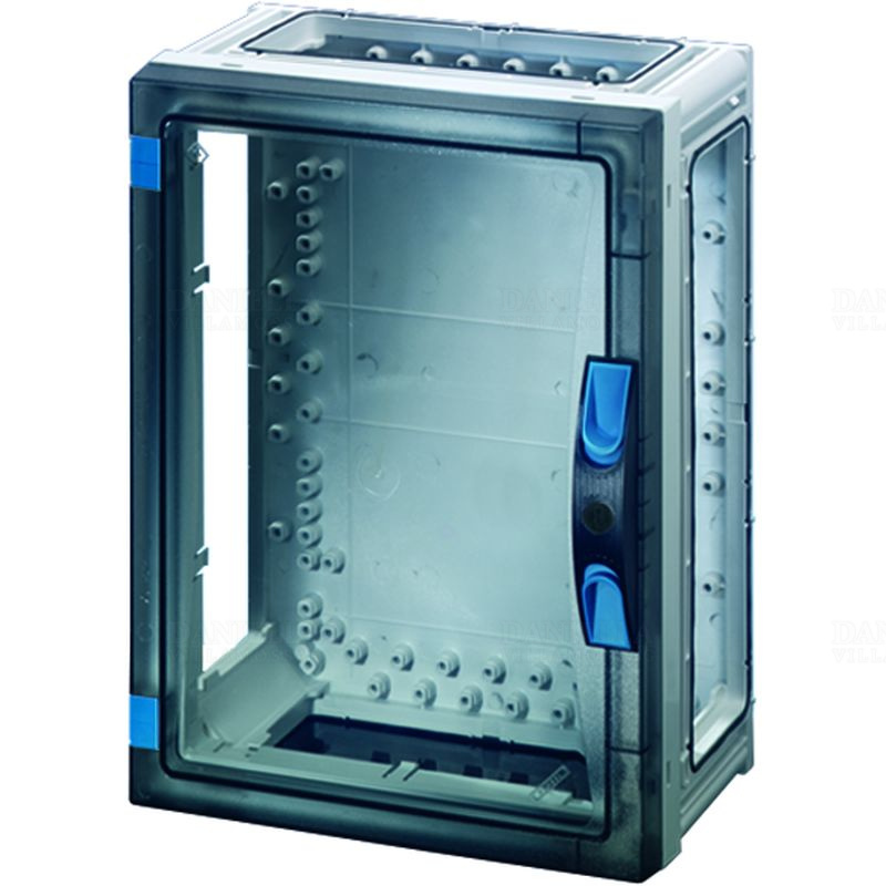 Hensel FP 0240 szekrény átlátszó ajtóval, 4 db szekrényösszekötővel, kézi működtetésű ajtózárral 270x360x186 mm