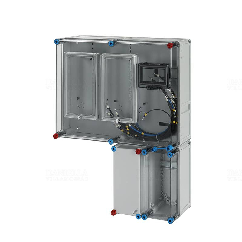 Hensel BASIC EON HB33KFFF-E  fogyasztásmérő szekrény, 1 vagy 3 fázisú általános és vezérelt mérők számára, kábelfogadóval 600x750x185mm
