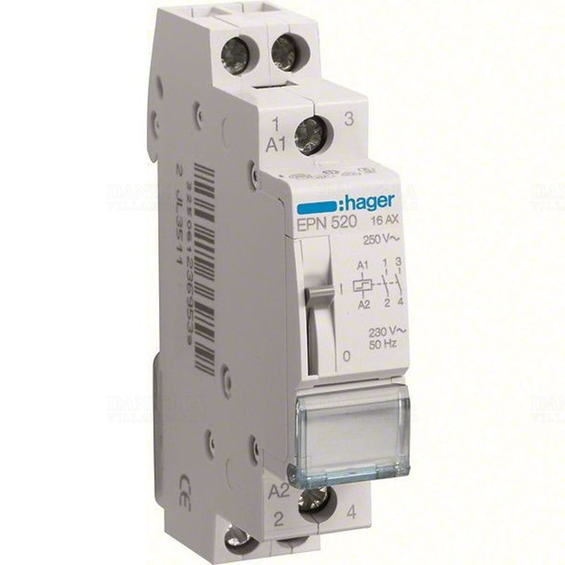 HAGER  EPN/EPE520 Impulzusrelé, 2 záró 16 A 230 V/110 V
