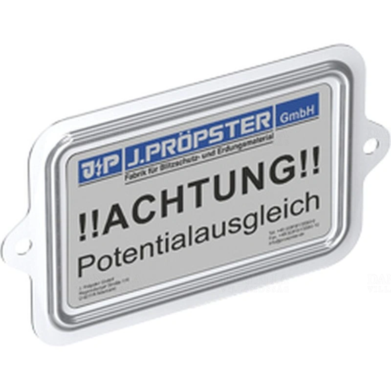 J.Pröpster 640004 Figyelmeztető tábla, németül, Aluminium