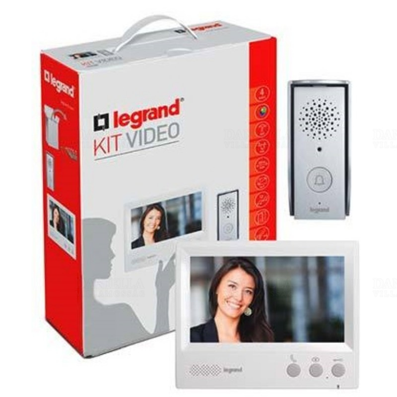 Legrand 4-vezetékes színes videó kaputelefon szett, kihangosított, 1 lakásos, 7collos beltéri egységgel 369580