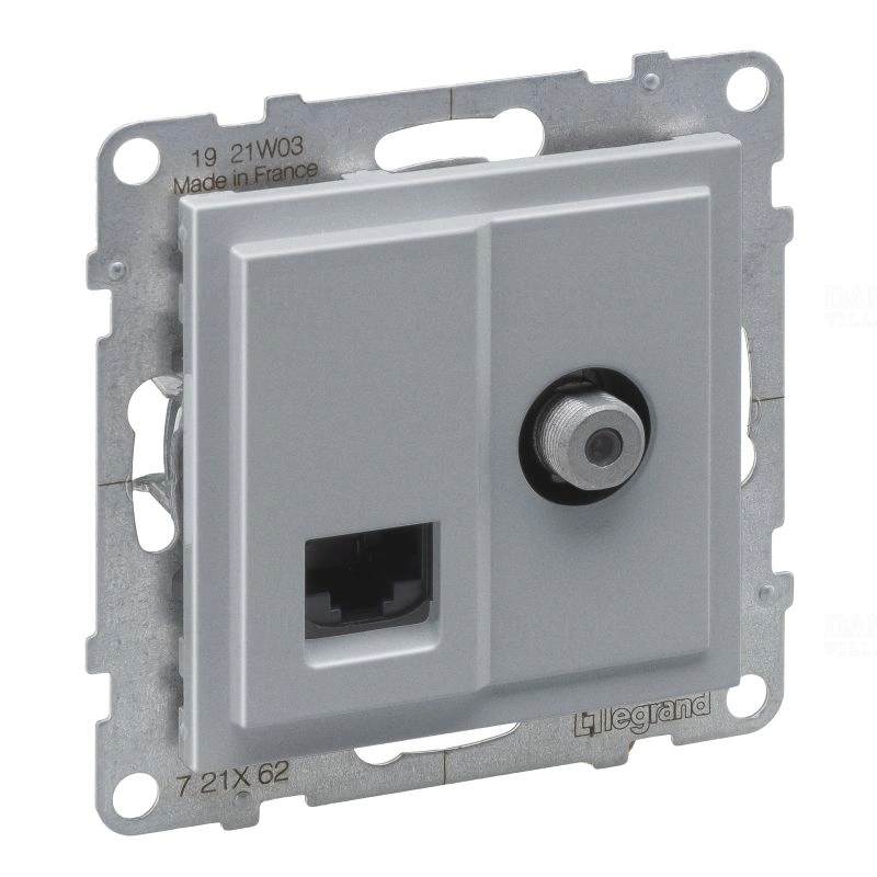 Legrand 721362 Suno TV (F) típus, végzáró + RJ45 Cat. 6 UTP ...