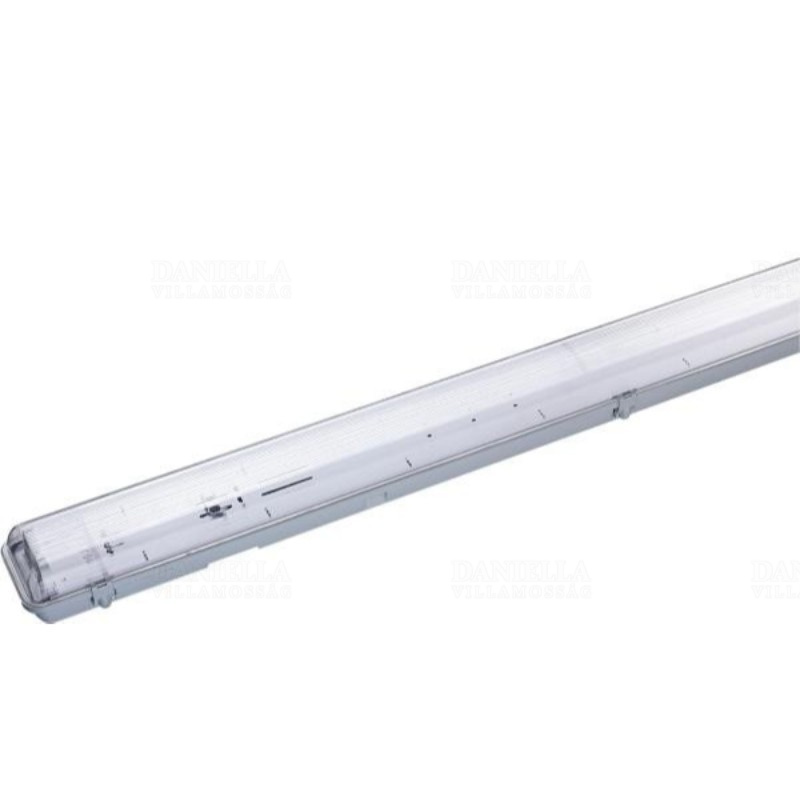 LED Por- és páramentes üres lámpatest 2x36W méret, LED csőhöz szerelve PC búra IP65 5901752714489 ORO-ATLAS-2XT8120-G Led-Pol