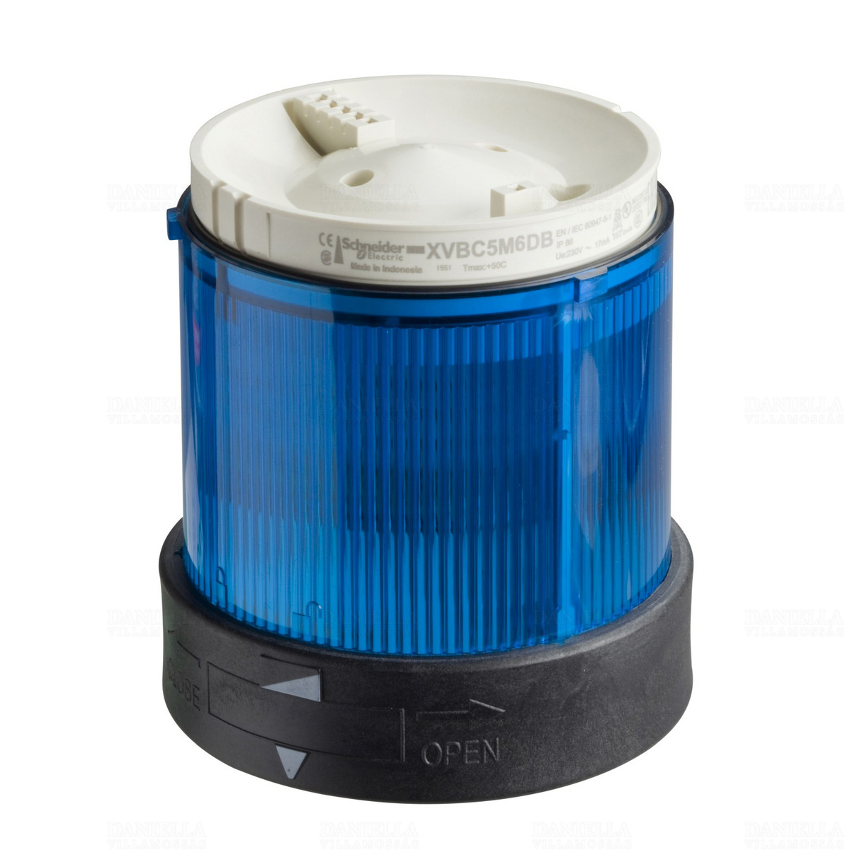 Harmony XVB D70 fényoszlop fénymodul, LED, folyamatos fényű, kék, 24VAC/DC, diffúzorral XVBC2B6D Schneider