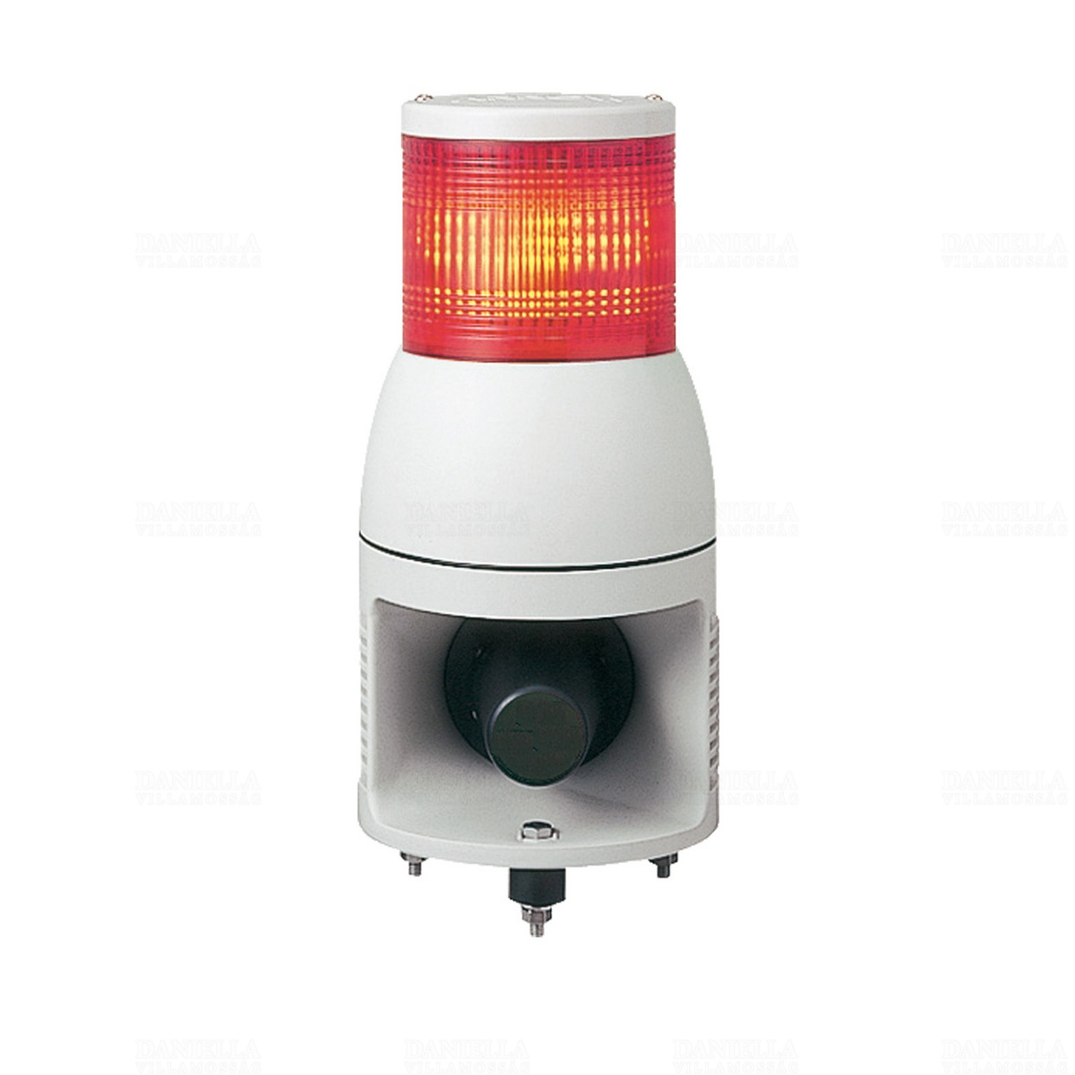 Harmony XVC monolitikus D100 fényoszlop, 1 piros folyamatos/villogó, hangjelző, 24VDC XVC1B1HK Schneider