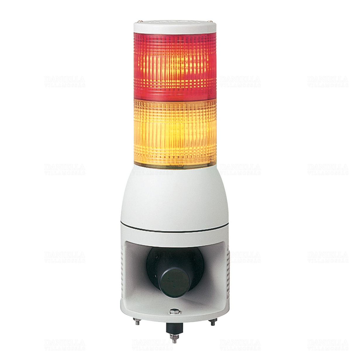 Harmony XVC monolitikus D100 fényoszlop, 1 piros 1 narancs folyamatos/villogó, hangjelzővel, 24VDC XVC1B2HK Schneider
