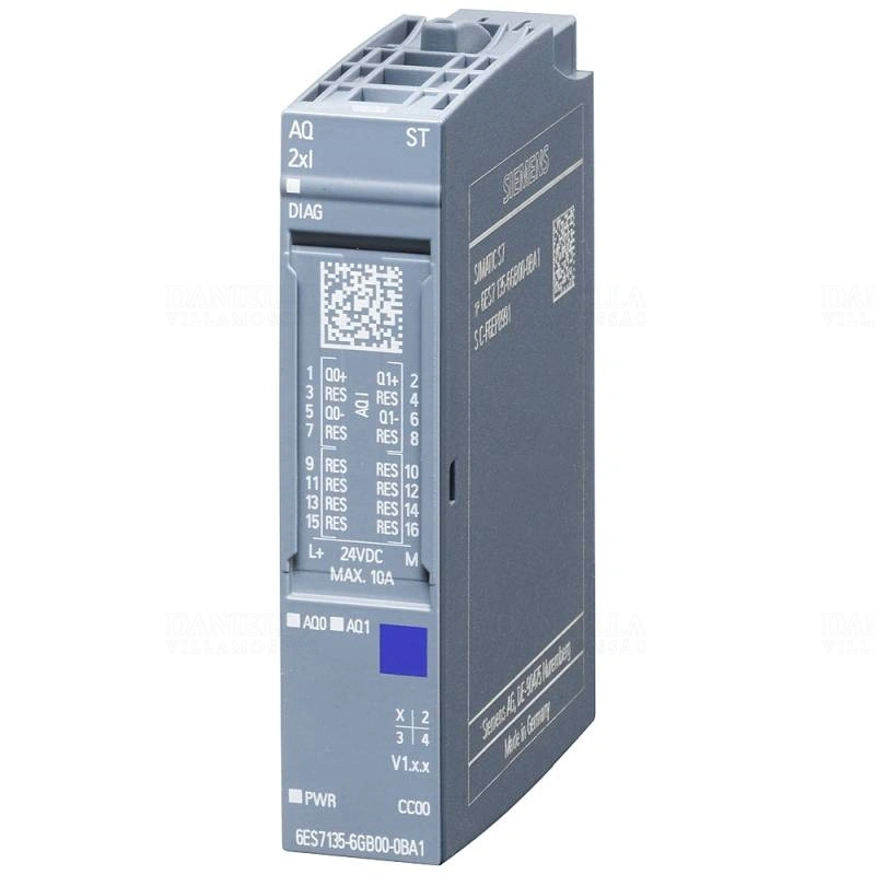 Color Code Cc00 Siemens 6ES7135-6GB00-0BA1 SIMATIC ET 200SP, analóg kimeneti modul, AQ ...