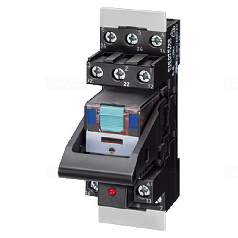 Siemens LZS:PT5A5T30 relé+foglalat, LED-modul védődiódával, címkével ...