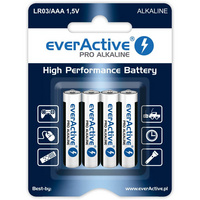 Elem foto R03,AAA 1,5V  bliszteres EverActive Pro Alkaline 4 db/bl