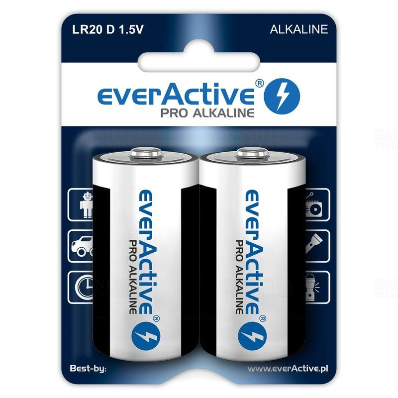 Elem góliát R20 1,5V  bliszteres EverActive Pro Alkaline 2 db/bl